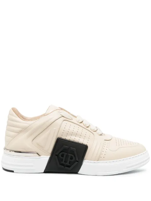 Philipp Plein low-top leather sneakers Neutrals AACSMSC3843PLE075N