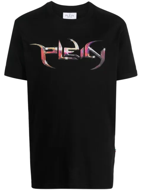 Philipp Plein logo-print cotton T-shirt Black AACCMTK6656PJY002N