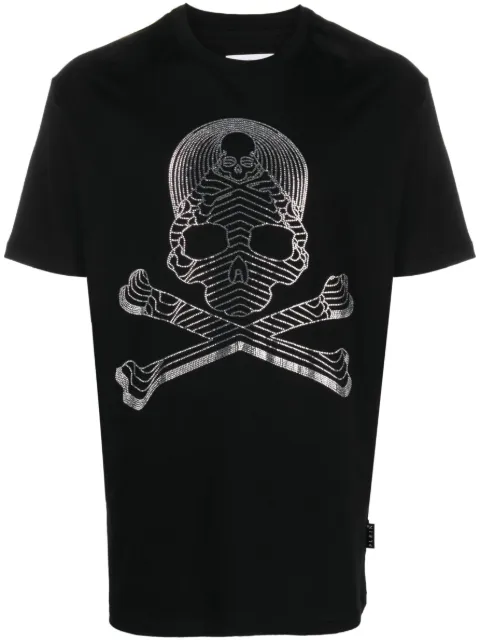 Philipp Plein glass skull T-shirt Black AACCMTK6624PJY002N