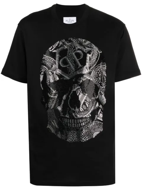 Philipp Plein SS Snake round-neck T-shirt Black AACCMTK6621PJY002N
