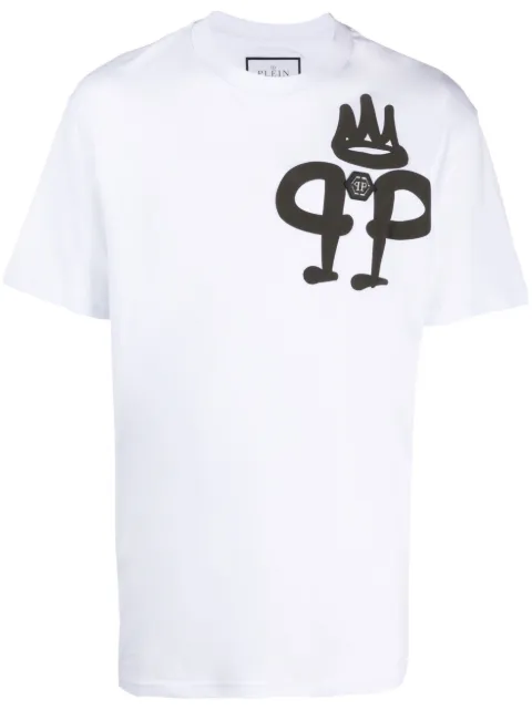 Philipp Plein SS Iconic Plein round-neck T-shirt White AACCMTK6637PJY002N