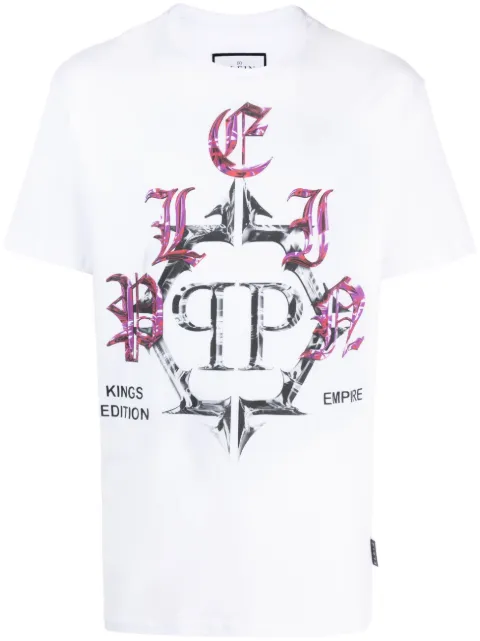 Philipp Plein SS Chrome round-neck T-shirt White AACCMTK6605PJY002N