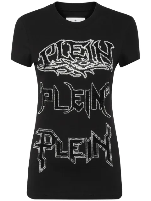 Philipp Plein logo-embellished cotton T-shirt Black AACCWTK3006PJY002N