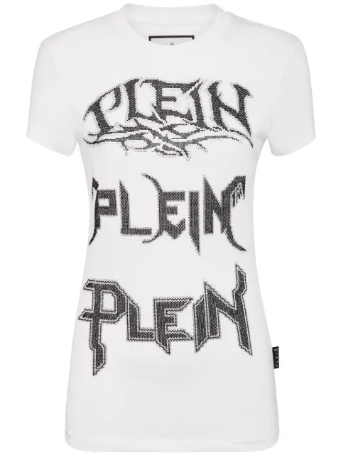 Philipp Plein logo-embellished cotton T-shirt White AACCWTK3006PJY002N