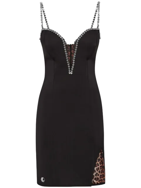 Philipp Plein crystal-embellished minidress Black AACCWRG2669PJY002N