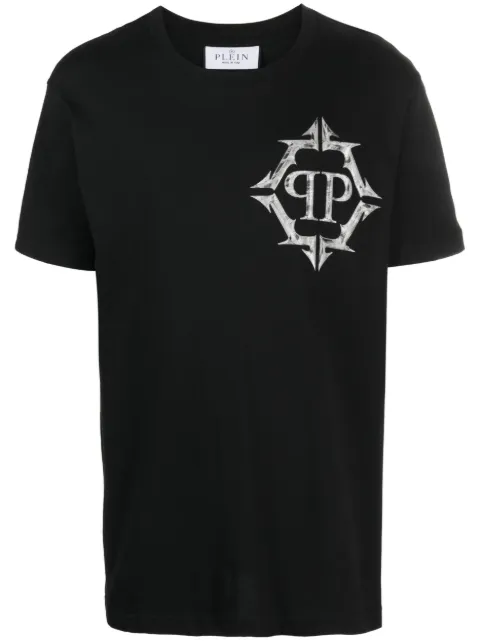 Philipp Plein SS Chrome round-neck T-shirt Black AACCMTK6648PJY002N