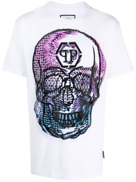 Philipp Plein SS Skull round-neck T-shirt White AACCMTK6594PJY002N