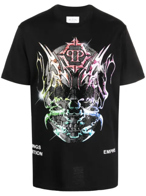 Philipp Plein SS Chrome round-neck T-shirt Black AACCMTK6593PJY002N