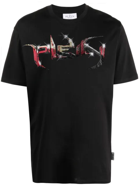 Philipp Plein logo-print cotton T-shirt Black AACCMTK6583PJY002N