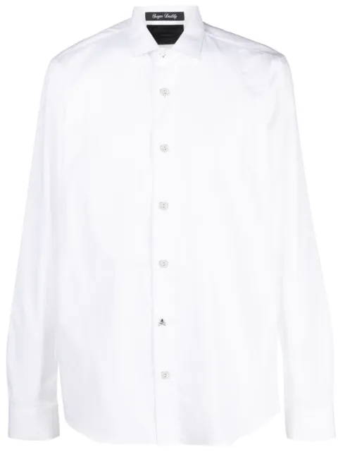 Philipp Plein Black Tie cotton shirt White AACCMRP1756PTE003N