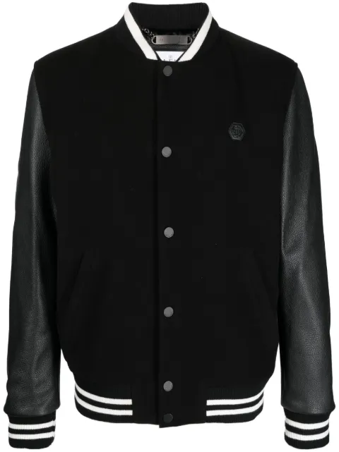 Philipp Plein studded-skull bomber jacket Black AACCMLB1766PTE120N