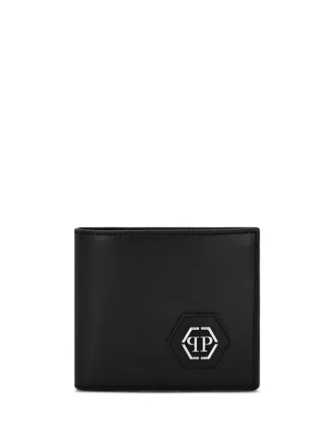 Philipp Plein leather french wallet Hexagon Black AACAMVG0509PLE075N