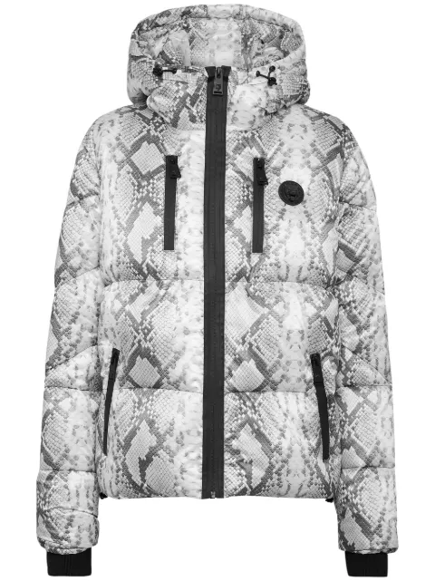 Plein Sport logo-print puffer jacket Grey AACCWRB1285SXV005N