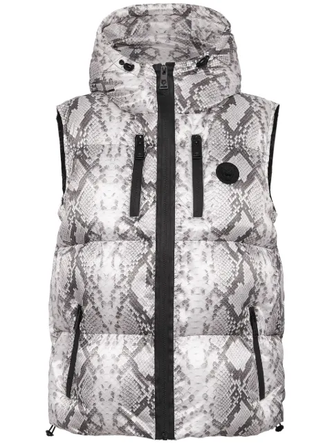 Plein Sport logo-print hooded gilet Grey AACCWRC0109SXV005N