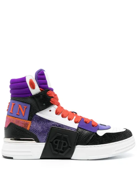 Philipp Plein Phantom Skull & Bones hi-top sneakers White AACSUSC0487PLE010N