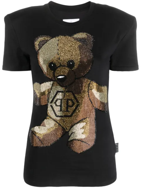 Philipp Plein Sexy Pure Fit crystal-embellished T-shirt Black AACCWTK3062PJY002N