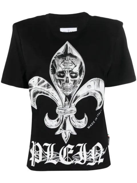 Philipp Plein Pure Fit Chrome cotton T-shirt Black AACCWTK3028PJY002N
