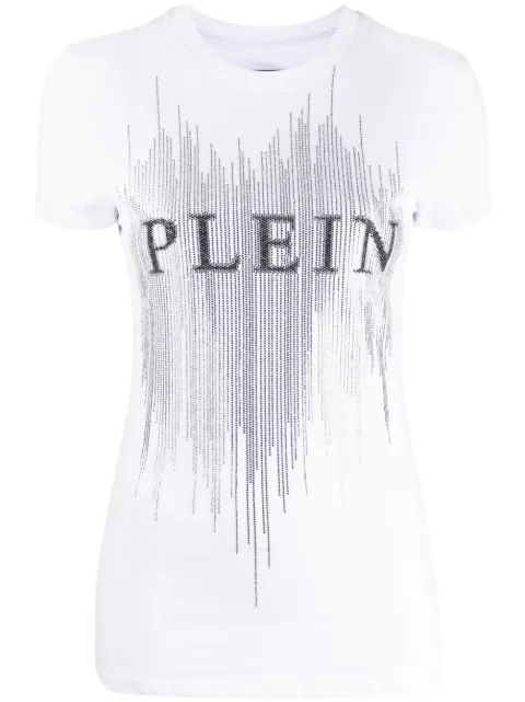 Philipp Plein Sexy Pure Fit logo-appliqué T-shirt White AACCWTK2995PJY002N