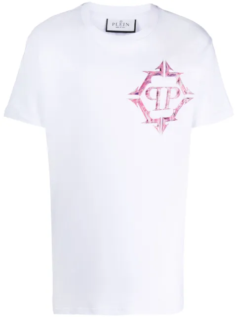 Philipp Plein logo-print cotton T-shirt White AACCMTK6648PJY002N