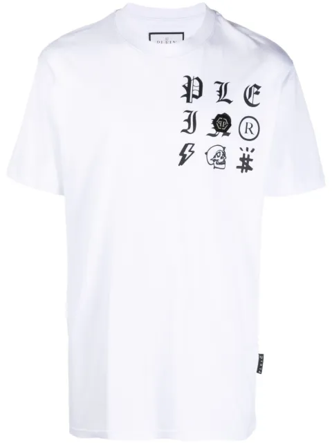 Philipp Plein Gothic Plein logo-print T-shirt White AACCMTK6632PJY002N