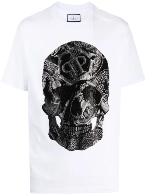 Philipp Plein SS Snake round-neck T-shirt White AACCMTK6621PJY002N
