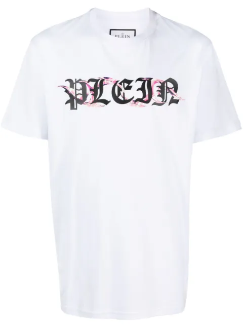 Philipp Plein logo-print cotton T-shirt White AACCMTK6597PJY002N