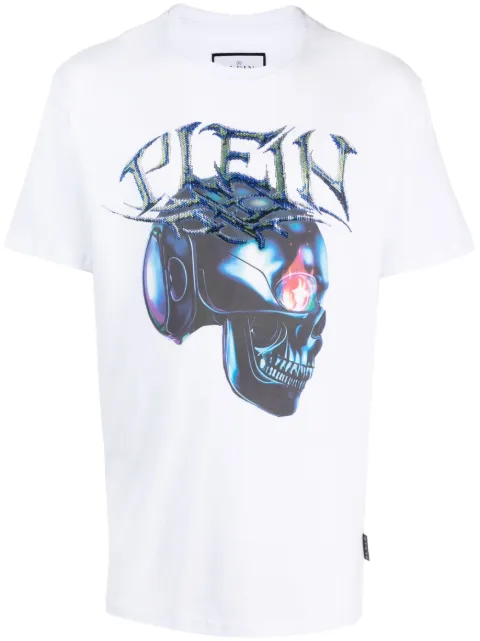 Philipp Plein SS Chrome round-neck T-shirt White AACCMTK6576PJY002N
