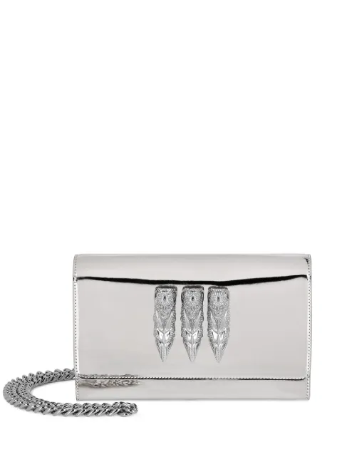 Philipp Plein mirror leather clutch Silver AACAWBB0635PLE010N