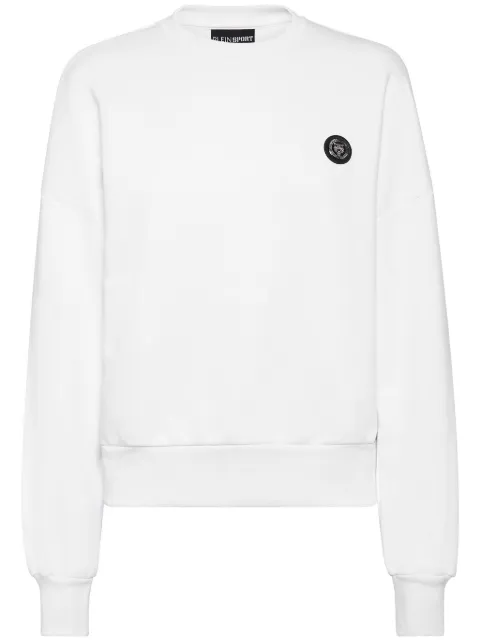 Plein Sport graphic-print cotton sweatshirt White AACCWJO0899SJO001N