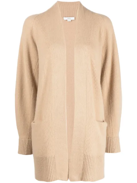 Vince ribbed-trim cashmere cardigan Neutrals VR11178268