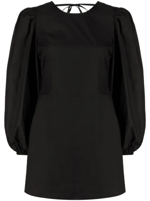 GANNI open-back organic cotton minidress Black F7916