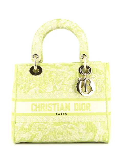 Christian Dior Pre-Owned 2020 medium Lady Dior two-way handbag Green 391207