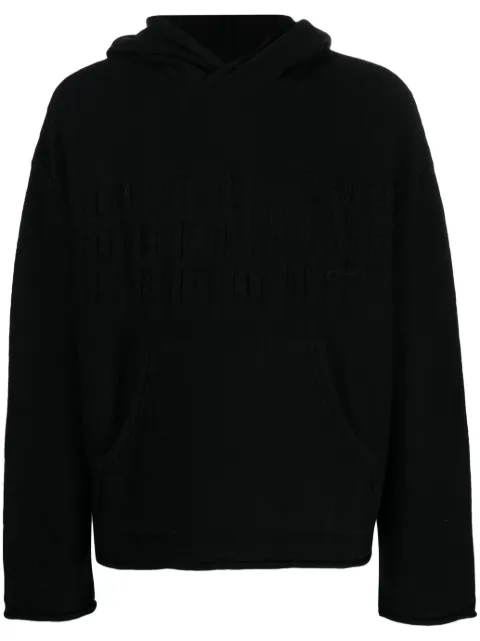 MM6 Maison Margiela number-motif knitted hoodie Black S52GP0150S18286