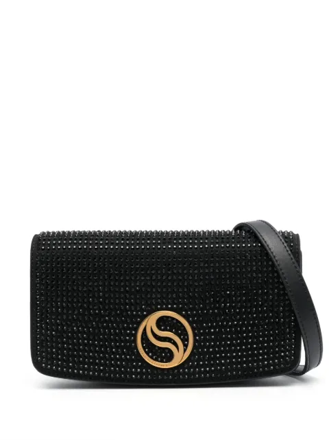 Stella McCartney rhinestone-embellished crossbody bag Black 7B0036WP0204