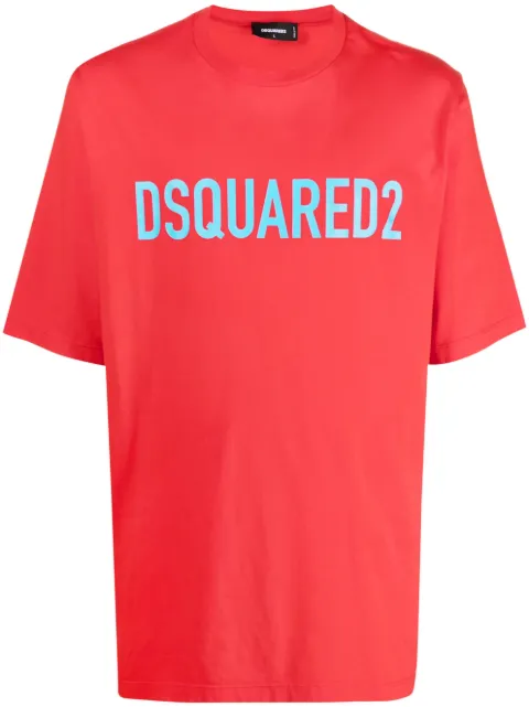 DSQUARED2 logo-print cotton T-shirt Red S74GD1122S24321