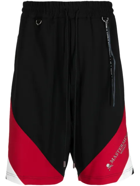 Mastermind World colour-block track shorts Black MW23S10PA050