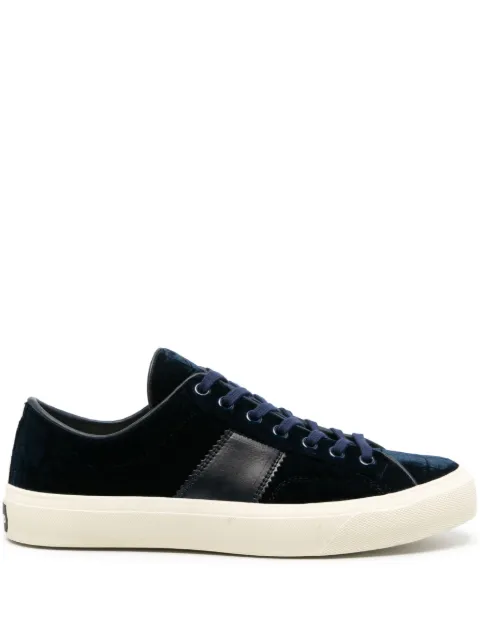 TOM FORD Cambridge crocodile-effect leather sneakers Blue J0974TVE066L