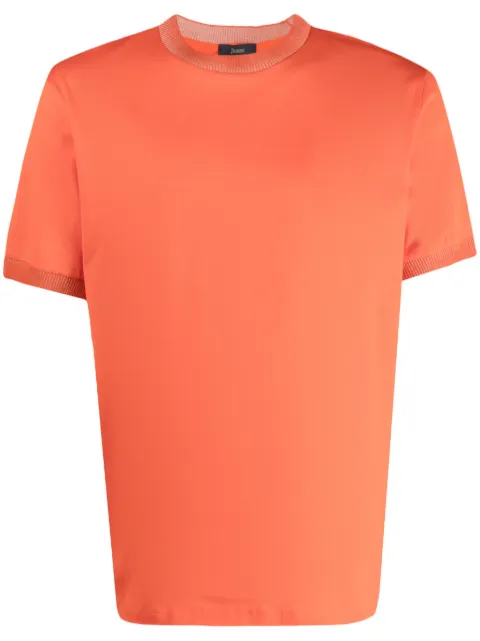Herno crew-neck cotton T-shirt Orange JG000167U52016