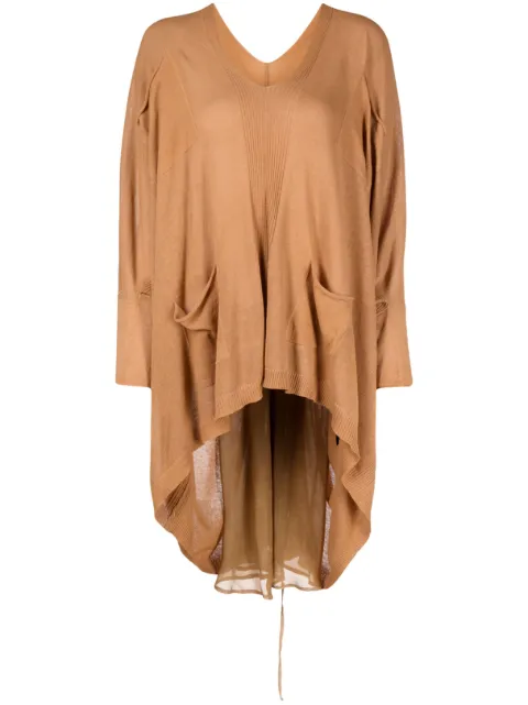 Masnada V-neck knitted blouse Brown 74PM01GNGR