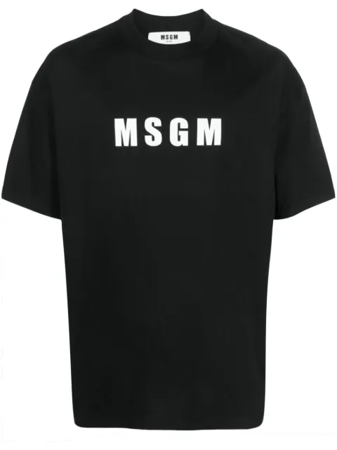 MSGM logo-print cotton T-shirt Black 3540MM113237798