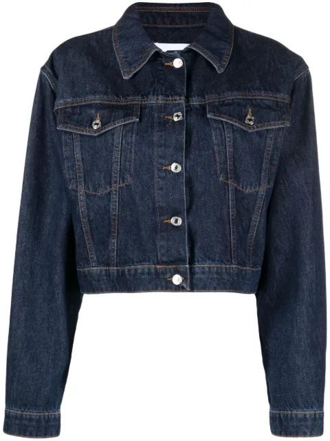 MSGM spread-collar denim jacket Blue 3541MDH232L237773