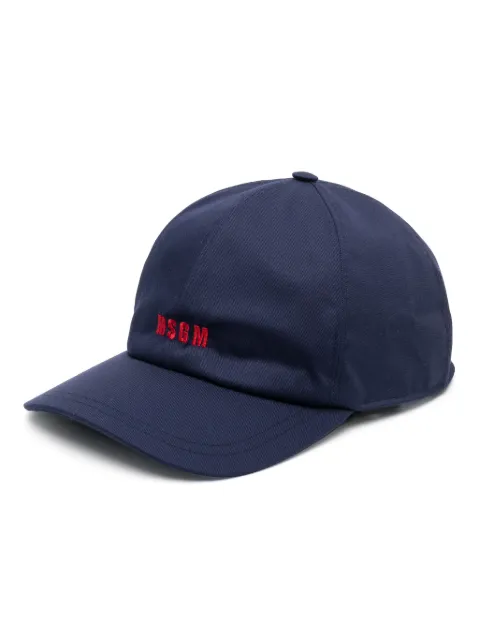 MSGM logo-embroidered cotton cap Blue 3540ML03237514