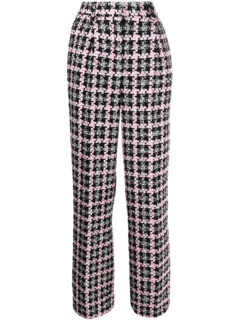 MSGM high-waisted tweed trousers Black 3542MDP20237820