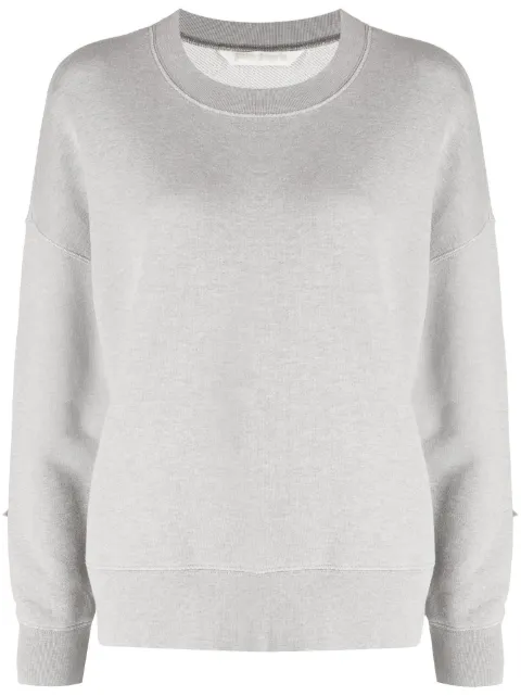 Palm Angels logo-print star-patch cotton sweatshirt Grey PWBA017S23FLE0023601