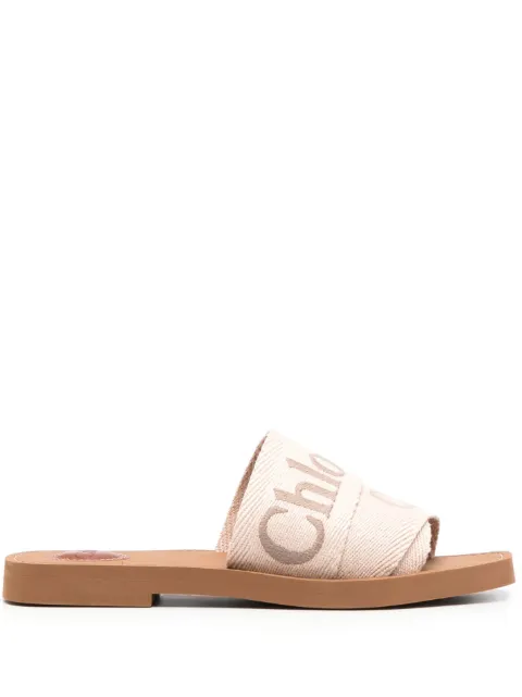Chloé Woody flat mules Neutrals CHC23U188EF26Y