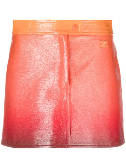 Courrèges Iconic Vinyl miniskirt Orange 523CJU001PR0002