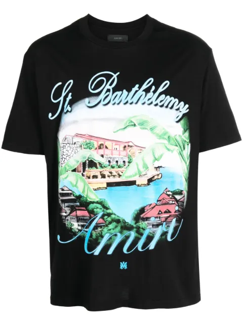 AMIRI graphic-print cotton T-shirt Black PF23MJG042