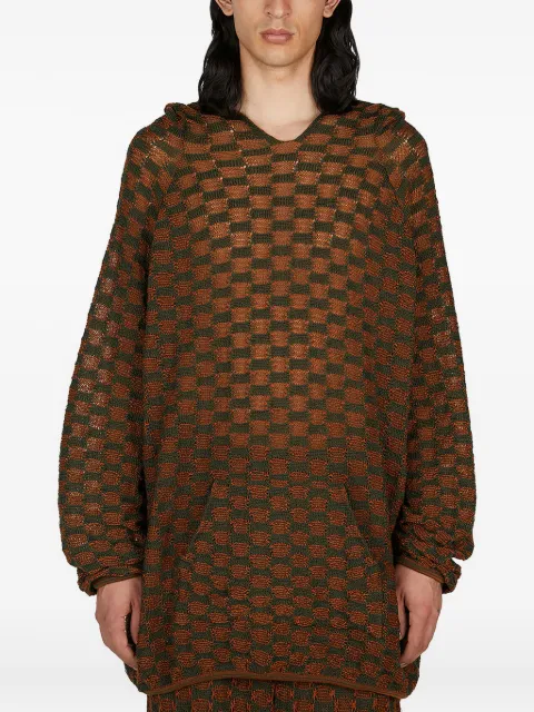 Isa Boulder patterned hoodie Brown SS23M50