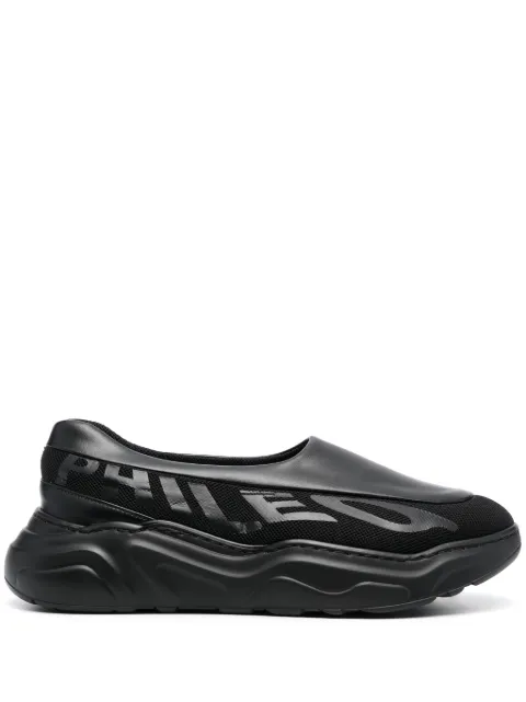 PHILEO logo-print low-top laceless sneakers Black PHI01SH011