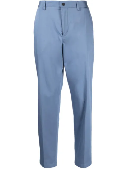 BOSS logo-patch tailored trousers Blue 50488470